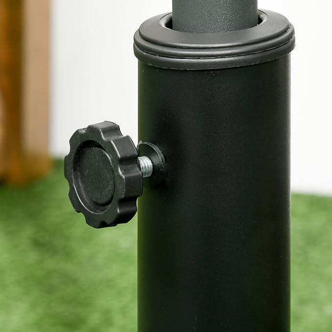 Outsunny 42lbs Resin Patio Umbrella Base, 20" Square Outdoor Umbrella Stand Holder for Parasol Poles 1.26", 1.5", and 1.9" Dia