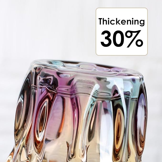 CEMABT Glass Vases for Flowers，Thickened 3.4 lb Morden vases for Tables Centerpieces, vase for Home Decor, Crystal,Colorful and Clear Rose Large Vases Christmas Day Gifts(Heavy Duty)