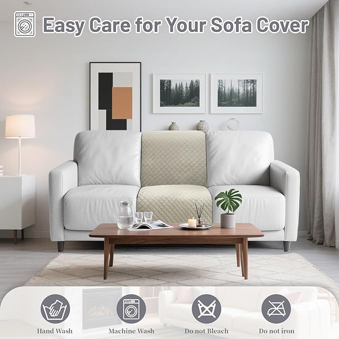 Reclining Sectional Couch Covers 100% Waterproof L Shape Recliner Couch Covers for Sofa Pets Washable Anti Slip 1 Additional Couch Cover for Reclining Couch (Additional Seat, Light Gray)