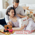 Guichifun Valentines Day Decor Couple Gifts - Kissing Dachshund Dog Couple Figurines 2 Piece Resin Love Statue Decor Valentine Decorations Anniversary for Husband Wife Gifts 8.5 X 2.5 X 5 Inch