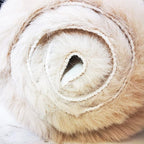 Ghouse Faux Rabbit Fur Round Rug 8ft Light Brown Beige Round Rugs for Bedroom Decor Fluffy Area Rugs for Living Room, no-Shedding Carpet Sheepskin Washable Rug Rome Decor