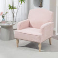 KEIKI Modern Accent Chair for Living Room and Bedroom,Comfortable Fabric Armchair with High-Density Foam, Sturdy Wood Legs, Stylish Lounge Chair for Home Office and Small Spaces