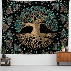 XGXL Life Tree Tapestry Wall Hanging - Bohemian Hippie Wishing Tree Tapestries Psychedelic Wall Carpet Mystic Aesthetic Tapestry for Living Room Bedroom