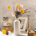 Patelai 72 Pcs Wicker Rattan Balls Decorative Balls for Vase Centerpiece Bowls Orbs Filler for Spring Summer Craft Home Decor, 4 Sizes(Yellow, Gray, White)