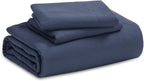 Bedsure Navy Duvet Cover King Size - 3 Pieces Prewashed Cotton-Like Extra Soft Bedding Set, Includes 1 Duvet Cover 104x90 Inches with Zipper Closure & 2 Pillow Shams, Comforter Not Included