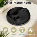 4 in 1 Incense Holder, Sage Burner Holder, Palo Santo Holder Burner, 5.47" Ash Catch Tray, Smudge Stick Holder with Handle for Incense Sticks Incense Cone, Yoga Meditation and Room Decor