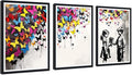 Novatique Abstract Painting Pop Art Wall Decor Banksy Canvas Wall Art Graffiti Street Print Pictures for Bedroom Living Room,24" x 36" x 3pcs