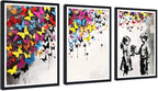 Novatique Abstract Painting Pop Art Wall Decor Banksy Canvas Wall Art Graffiti Street Print Pictures for Bedroom Living Room,24" x 36" x 3pcs