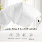 Comfort Spaces Kienna Quilt Set- Double Sided Stitching Design Summer Blanket, Lightweight, Soft, All Season Bedding Layer, Matching Sham, White, Coverlet Full/Queen(90"x90") 3 Piece