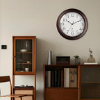 Atomic Wall Clock 10 Inch, Silent Non-Ticking Vintage Clock Battery Operated Classic Analog Decorative for Kitchen, Living Room, Office, Bedroom, Bathroom (Bronze)
