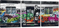 Novatique Banksy Wall Art Graffiti Canvas Wall Art Street Poster Cool Paintings Artwork Fun Graffiti Canvas Wall Painting Home Decor for Living Room Bedroom, 12”x 16”x 3Pcs