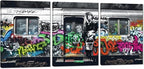 Novatique Banksy Wall Art Graffiti Canvas Wall Art Street Poster Cool Paintings Artwork Fun Graffiti Canvas Wall Painting Home Decor for Living Room Bedroom, 12”x 16”x 3Pcs
