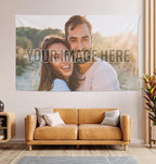 Personalized Custom Tapestry - Ships Next Business Day, Made in USA - Upload Your Own Image for a Unique Wall Hanging Backdrop, Perfect for Home & Living Room Decor, Bedroom Wall Art (50x60)