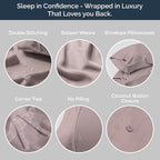 Olive + Crate Tencel Eucalyptus Cooling Duvet Cover Set - Hypoallergenic, Lyocell Tencel Duvet Cover - Soft, Temperature Regulating with Hidden Button Closure & Corner Ties - Queen Size [Dusk]