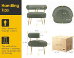 Mid Century Sherpa Boucle Accent Chair, Round Upholstered Barrel Arm Chair for Small Spaces, Fluffy Side Corner Sofa Chair for Living Room, Bedroom, Vanity, Office, Reading Nook(Green)