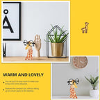 Giraffe Shaped Eyeglasses Holder Wooden Glasses Stand Decorative Eyewear Organizer Tabletop Rack for Home Office Display