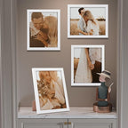 Giftgarden White 8x10 Picture Frame 7 Pack, Modern White Woodgrain 8 by 10 Photo Frames for Wall or Tabletop Display