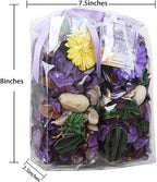 Qingbei Rina Spring Potpourri Bags, Purple Decorative Potpourri Bowl Filler, Lavender Scented Dried Flowers, Home Fragrance Sachet,2 Bags/8.4oz