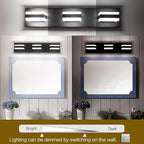 SOLFART Black Bathroom Vanity Light Fixtures Over Mirror LED Dimmable 3 Lights Bath Lighting Restroom Light Modern Vanity Lights for Bathroom Bath Lights
