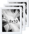 KTKDE 8x10 Picture Frame Set of 3,White Wooden frams, Vertical & Horizontal Wall Hanging for Wall or Tapletop Display,Studio Gallery Photo Frame for Photos, Posters & Art Prints