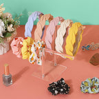 Headband Holder Scrunchie Holders Acrylic, Clear Hair Ties Stand Organizer, Headband Display Stand, Scrunchie Storage Organizers, Hair Accessories Organizer for Women and Girls