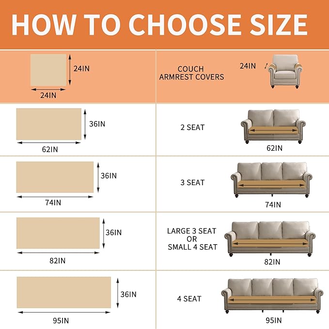 Non-Slip Couch Arm Covers,Thick Soft Recliner Arm Chair Covers Set of 2 Waterproof Armrest Covers for Sofa, Washable Faux Fur Sofa Arm Cover (Off White, 24" x 24" 2 Pack)