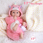 UOFTKIZ Baby Dolls - 17 Inches Real Life Girl Dolls with Soft Body, Gift for Kids 3+, Grandparents, New-Parents