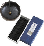 Asayu Japan Low Smoke Incense Gift Set with Incense Holder and Brass Stand, Japanese Garden Incense Sticks with Zen Holder