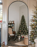Suidia Arched Full Length Mirror, 76"x34" Floor Mirror Freestanding, Floor Standing Full Body Mirror with Stand for Bedroom, Hanging Leaning Mounted for Living Room Cloakroom, Black