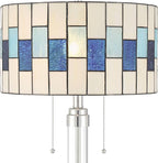 Robert Louis Tiffany Andra 60" High Art Glass Drum Shade Floor Lamp