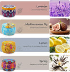 Candles Gift Set for Women, 4 Pack Scented Candles with 8% Essential Oils, 120H Long Lasting Aromatherapy Candles for Home Relaxation