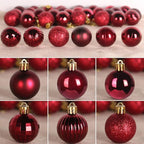 GameXcel Christmas Balls Ornaments for Xmas Tree - Shatterproof Christmas Tree Decorations Small Hanging Ball Wine Red 1.6 Inch x 36 Pack
