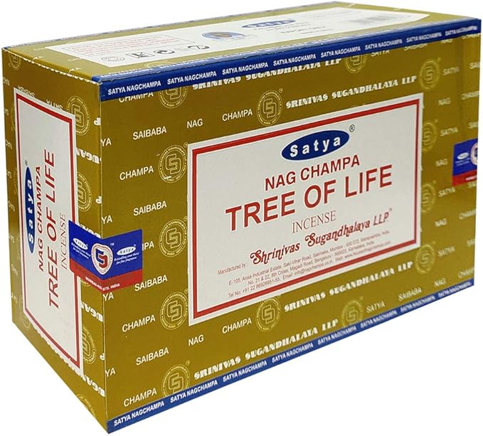 Tree of Life Incense Sticks and Incense Stick Holder Bundle Insence Insense Satya