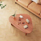 Coffee Tables Wood Small Farmhouse Coffee Table Mid-Century Modern Wood Center Table for Living Room, Walnut, 35 Inch