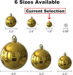 Gold 1.6" Small Christmas Balls Christmas Tree Decoration Ornaments Shatterproof Hanging Balls for Birthday Halloween Holiday Wedding Decorations Set of 36pcs