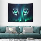 VUMIVI Cat Eye Galaxy Tapestry Mystical Northern Lights Starry Sky Abstract Aurora Art Magical Fantasy Decor Tapestry Wall Hanging for Living Room Bedroom Dorm Classroom Aesthetic Decor W40xL30in