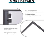 Black Bathroom Mirror for Wall, 30x48 Inch Rectangle Mirrors with Metal Frame, Modern Vanity Wall Mirror Decor for Entryway Hangs, Bathroom, Living Room Horizontal or Vertical
