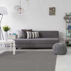 House, Home and More Skid-Resistant Carpet Indoor Area Rug Floor Mat - Gray - 6 Ft X 6 Ft - Non Slip Rubber Backing, Stain Resistant, Dog Friendly, Living Room Bedroom Kitchen Entryway