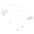 Waves 5 Hanging Mobile - 35 Inches - High Quality Plastic and Gold Plated Stainless Steel Bars - Handmade in Denmark by Flensted