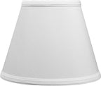 Aspen Creative 58910, Empire Uno Lamp Shade in White, 5" Top x 9" Bottom x 7" Slant Height, Slip UNO 33mm