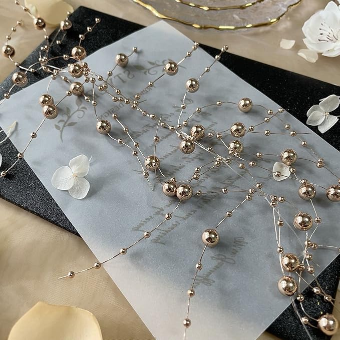 12pcs Pearl String, for Wedding Centerpiece, Vase Filler and Decor for Floating Candles