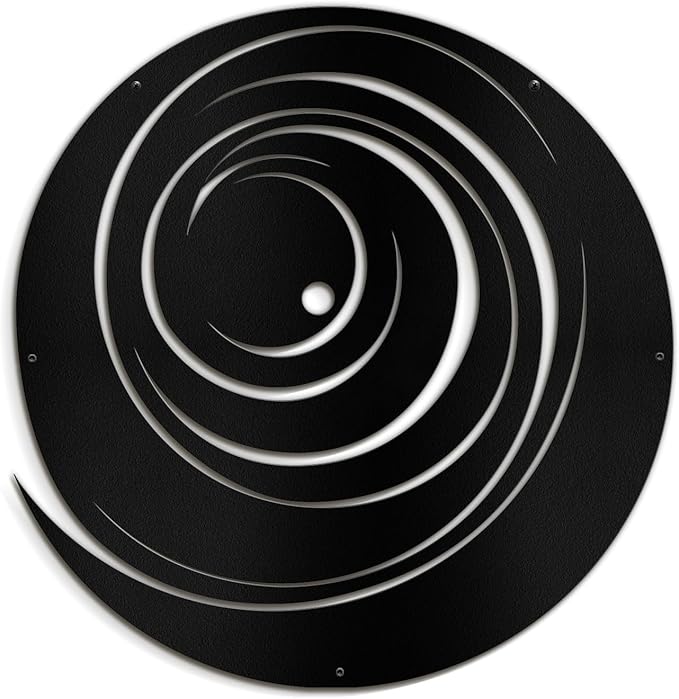 SIGNLEADER Metal Wall Art Decor Color Block Circles Minimalist Modern Abstract Wall Sculpture Hangings Home Decoration for Living Room, Bedroom, Bathroom, Kitchen, Outdoor - 36" Black