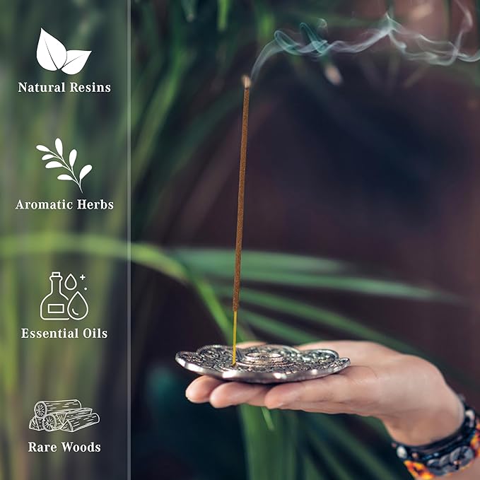 Dragons Blood Incense Sticks, Organic Hand Dipped 100 Sticks with Natural Herbs & Aromatic Ingredients, Burn Time 45 to 60 Minutes, Incense for Positivity, Yoga, Meditation, Relaxation, Spiritual Gift