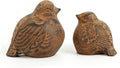 Sungmor Cast Iron Bird Statue, Vintage Animal Collection Figurines, Home Office Table Decor, Paperweight, Doorstop, Garden Lawn Cute Ornament, Rust Finish