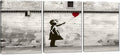 Novatique Banksy Canvas Wall Art Street Graffiti Wall Art Banksy Art Painting Print Abstract Graffiti Art Pictute Canvas Print for Living Room Bedroom, 12" x 16" x 3Pcs