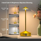 Cordless Table Lamps Set of 2, Portable LED Desk Lamp, 6000mAh Battery Operated, 3 Level Brightness Rechargeable Lamp with Modern Design, Table Light for Home Office/Bedroom/Living Room/Outdoo