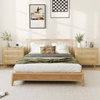 3 Drawer Dresser for Bedroom, Boho Dresser Chest with Handles for Bedroom Hallway Living Room