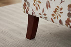 KEIKI Floral Accent Chair for Living Room - Sophisticated Vintage Charm with Classic Wood Legs, Elegant Upholstered Armchair
