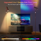 Spotlight Floor Lamp, Tall LED Standing Lamp with Remote/Touch Control, 2700K-6500K, 350°Rotating Head Standing Lamp, Reading Floor Lamp for Living Room, Bedroom, Office & Wall Art, Black RGB