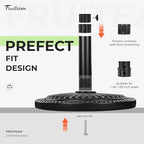 FRUITEAM 17.8" 33 lbs Round Patio Umbrella Base Pre-Filled Umbrella Stand Sun-Flower-Pattern Heavy Duty Market Umbrella Base Stand for Patio, Outdoor, Swimming Pool, Black